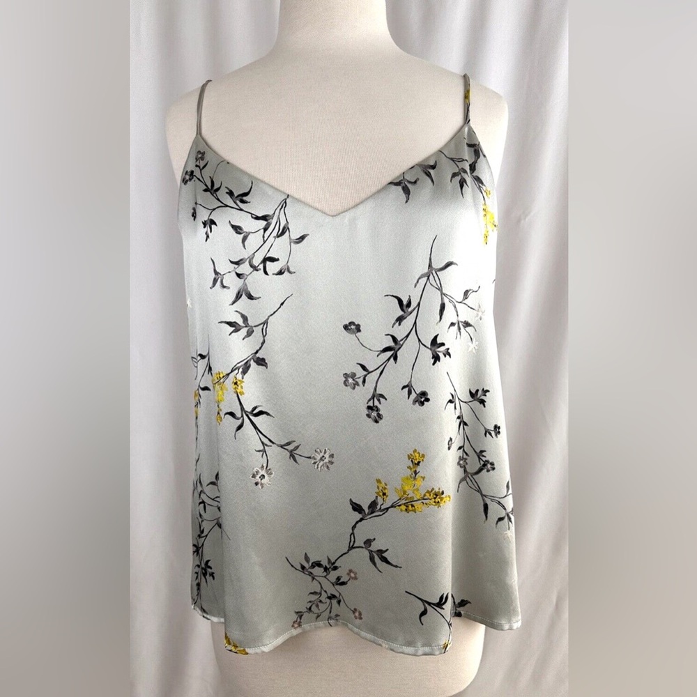 L'agence Jane Silk Camisole Tank Top in Floral Size Medium